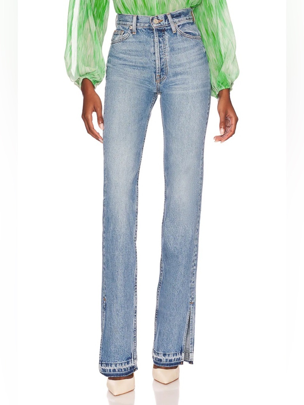 EB Unraveled Two Tone Denim Jeans Size 26